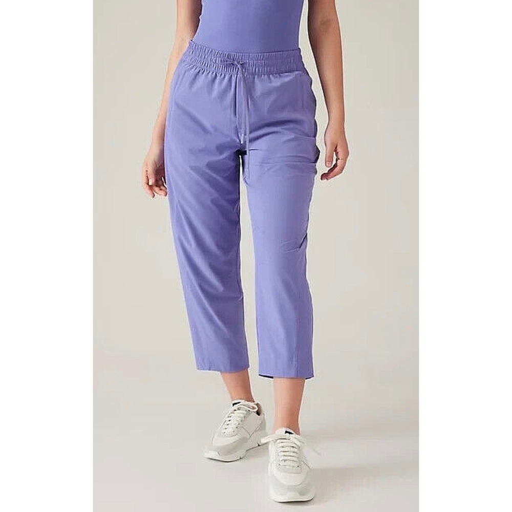 Athleta Arrival Straight Leg Ankle Pants Dark Adonis Blue size 6T #586940 | NWOT